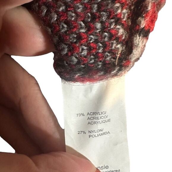 Kensie Brown Multicolor Boho Waterfall Draped Front Knit Cardigan Women Sz M/L - Picture 7 of 10